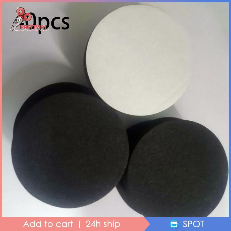 Bộ 40 Miếng Dán Chân Chậu Hoa Bằng EVA Một Mặt Màu Đen Tàng Hình