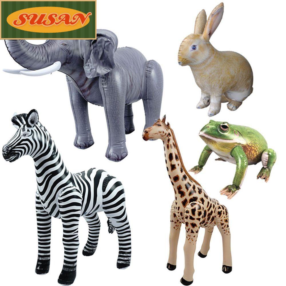 SUSANS Bong Bóng Hình Ngựa Vằn / Thỏ / Hổ Sống Động Trang Trí Tiệc Sinh Nhật Cho Bé