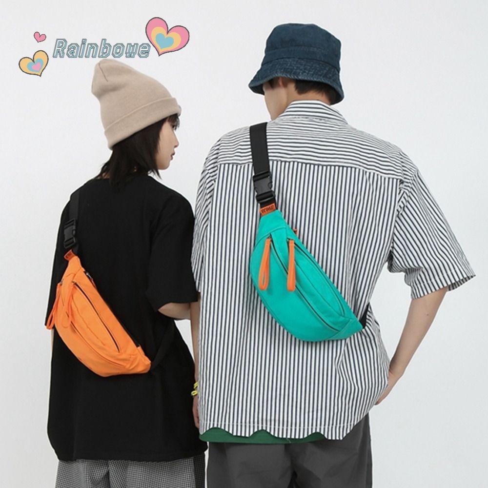 RAINBOW Túi Đeo Chéo Ngực / Thắt Lưng Nhiều Màu Sắc Bằng Nylon Bền Chống Nước Cho Học Sinh
