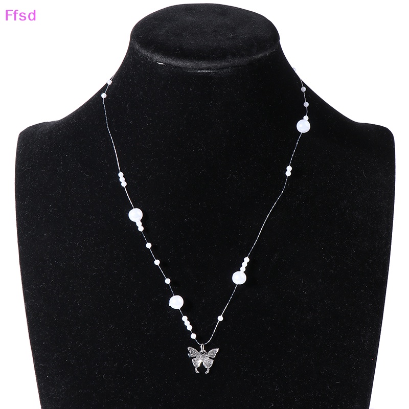 {Ffsd} Vòng cổ Chuỗi Xích Mặt Hình Bướm Lấp Lánh Tinh Tế Quà Tặng Cho Nữ