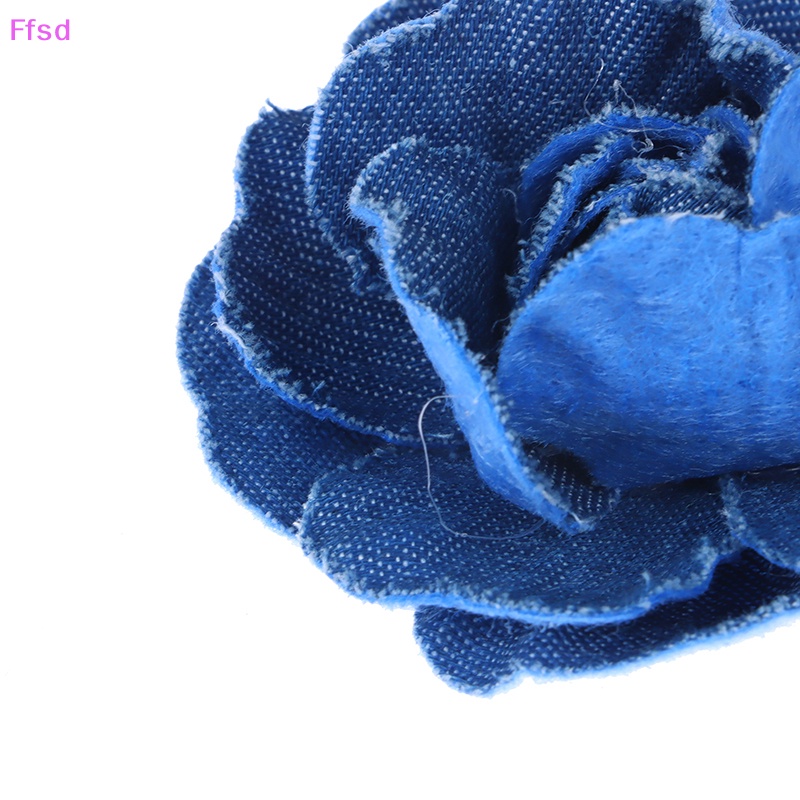 1 Vòng Cổ Choker Jean Xanh Dương Nhiều Lớp Mặt Hoa Thời Trang Cho Nữ