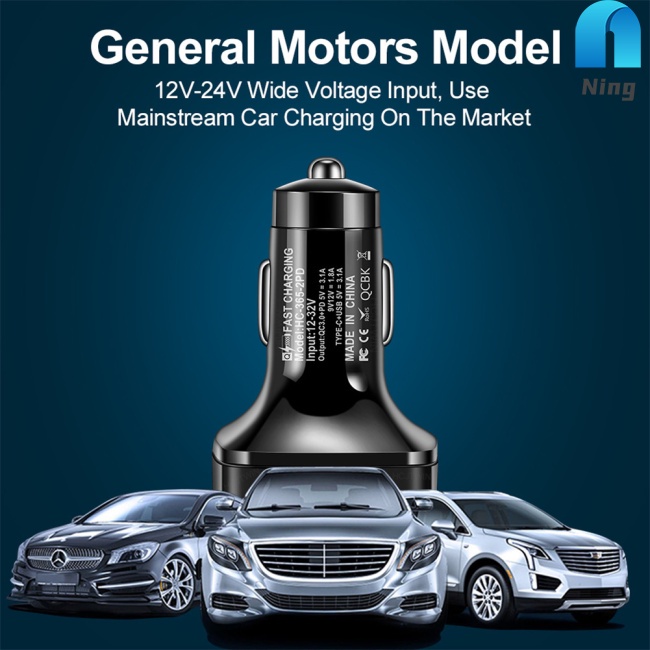 Tẩu Sạc Nhanh 38w Cổng Usb Type C Pd Qc3.0 3.1a Tương Thích Với Iphone Xiaomi