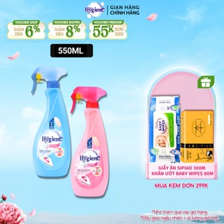 Xịt Thơm Quần Áo Hygiene Nước Xịt  Vải Ủi Đồ Khử Mùi Ẩm Mốc Chai 550ml