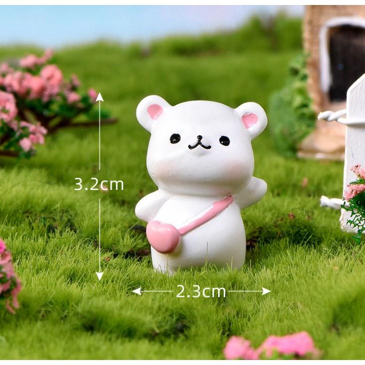Mô hình con thú nhỏ dễ thương trang trí tiểu cảnh
