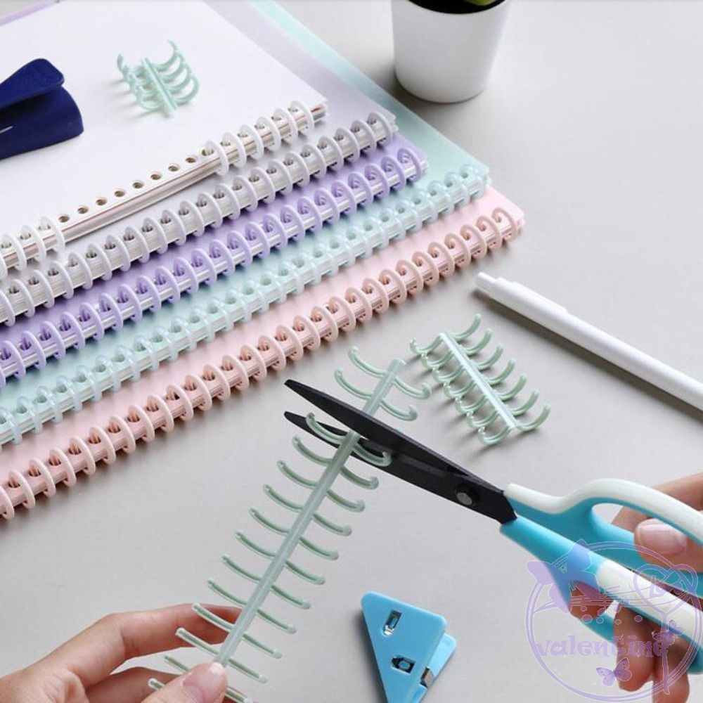 AVALENTINE Bộ 2 Vòng Kẹp Giấy 30 Lỗ Tự Làm Sổ Tay Nhật Ký Cho Học Sinh