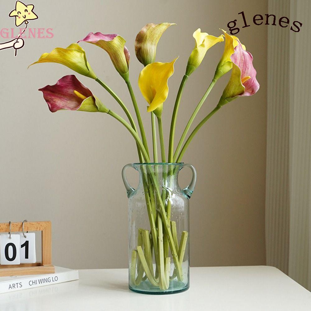 GLENES Cây Hoa Calla Lilies Nhân Tạo Bằng Lụa Tinh Tế Trang Trí Nhà Cửa DIY