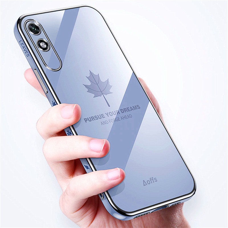 Ốp Lưng Redmi 9A Mạ điện Lá phong Mềm Ốp Điện Thoại Redmi 9A