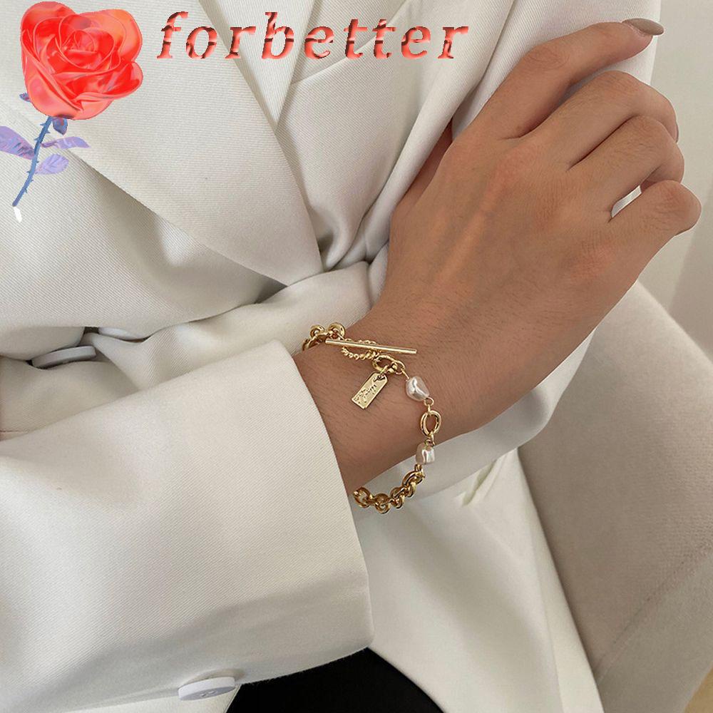 FORBETTER Vòng Tay Chuỗi Hạt Thiết Kế Thanh Lịch Cho Nữ