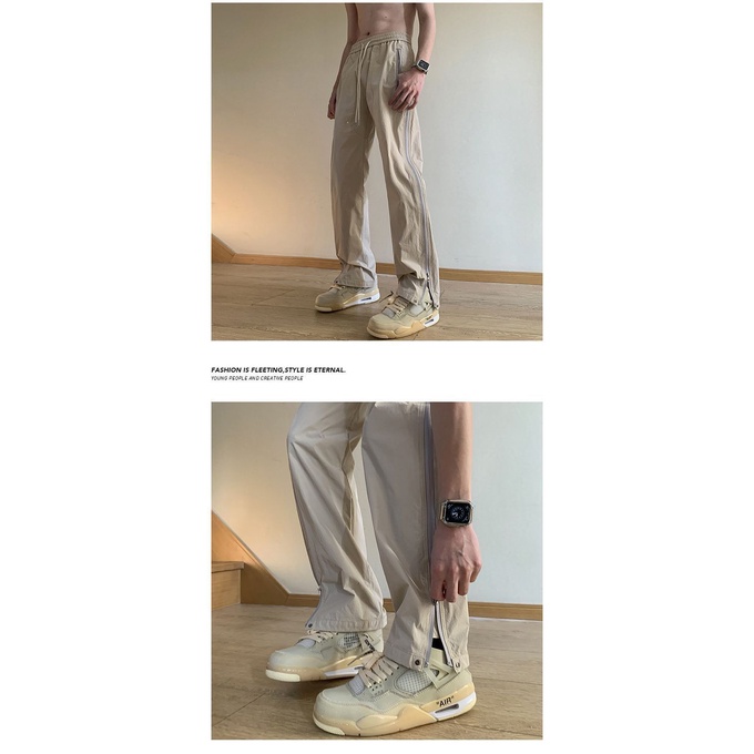 [Boys] Quần Dài Dáng Rộng Đa Năng Phong Cách Đường Phố Đường Phố Mỹ Cho Nam