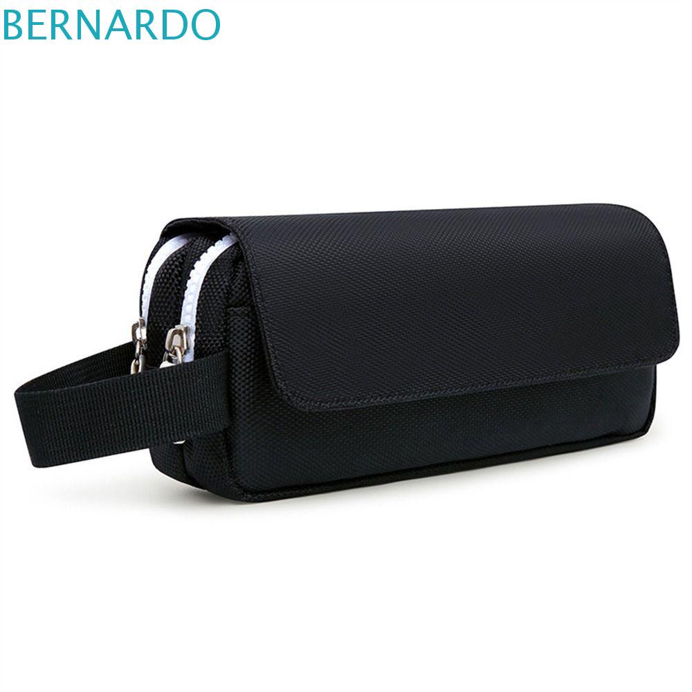 Túi Đựng Bút Bằng Vải Oxford Hai Lớp Sức Chứa Lớn Màu Trơn Đơn Giản