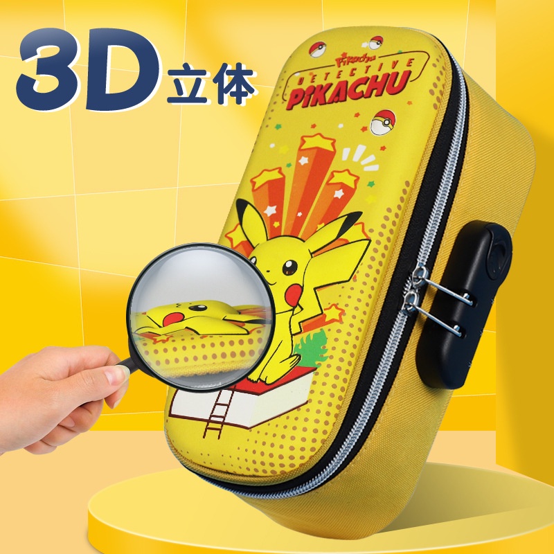 Túi Đựng Bút Sức Chứa Lớn In Hình Pikachu Dễ Thương Cho Học Sinh Ốp