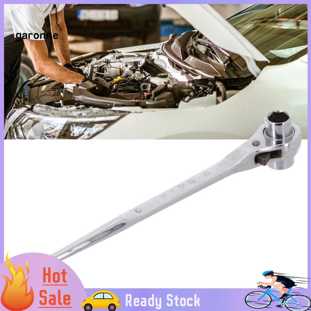 Cờ Lê Bánh Cóc Hai Đầu 17-19mm Bằng Thép Chrome Vanadium Chịu Được Sức Nặng Cho Xe Hơi