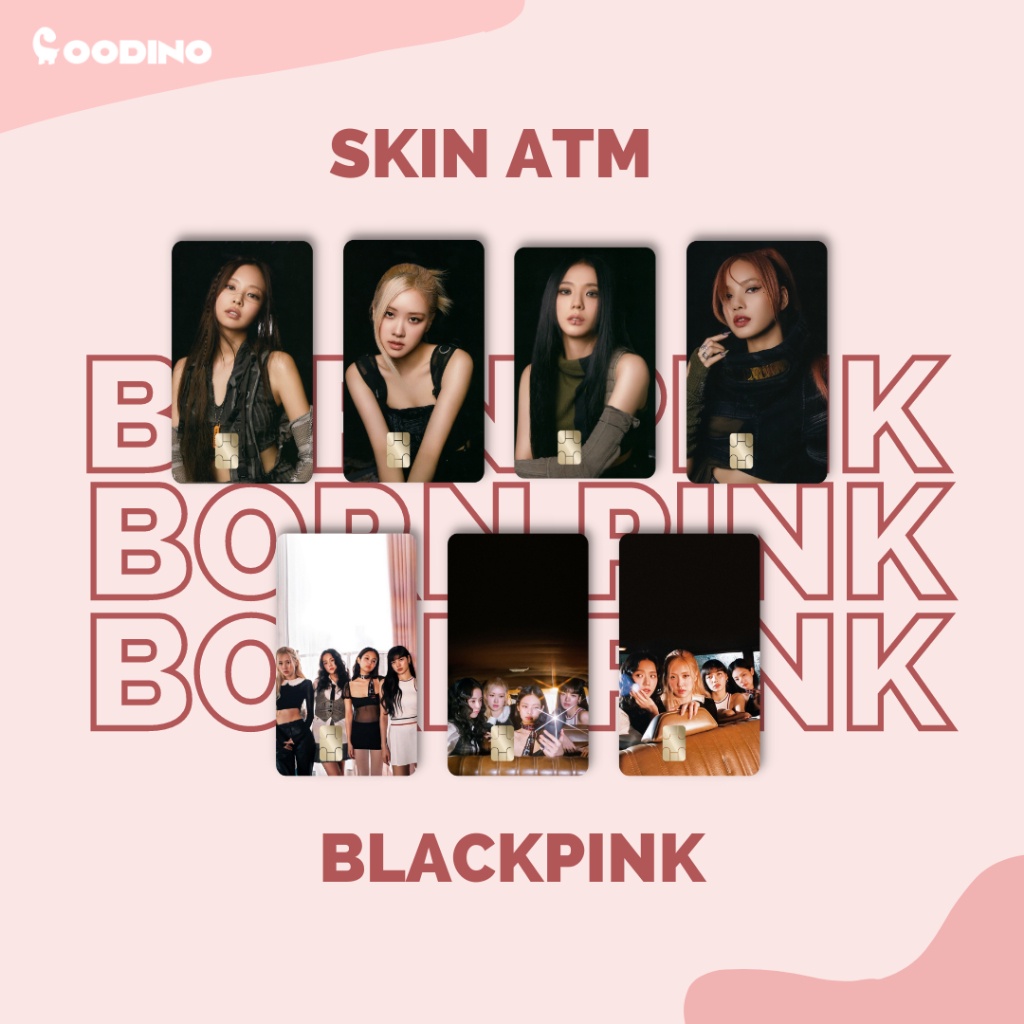 Miếng Dán Thẻ Card BORN PINK VER 1 - Blackpink | SKIN ATM, Thẻ Chung Cư Trang Trí - Chất Liệu Decal Vinyl Chống Nước