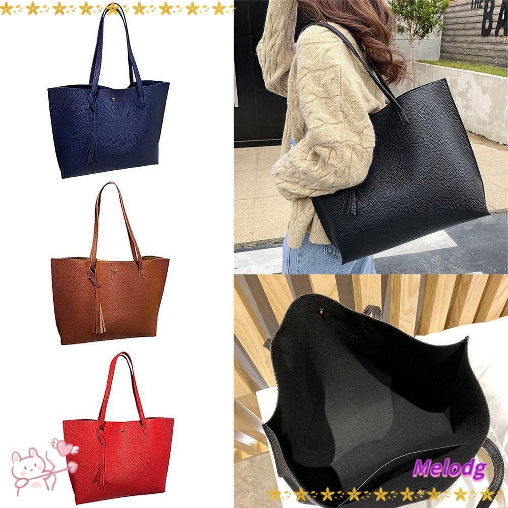 MELODG Túi Đeo Chéo Da Pu Sức Chứa Lớn Thời Trang Cho Nữ