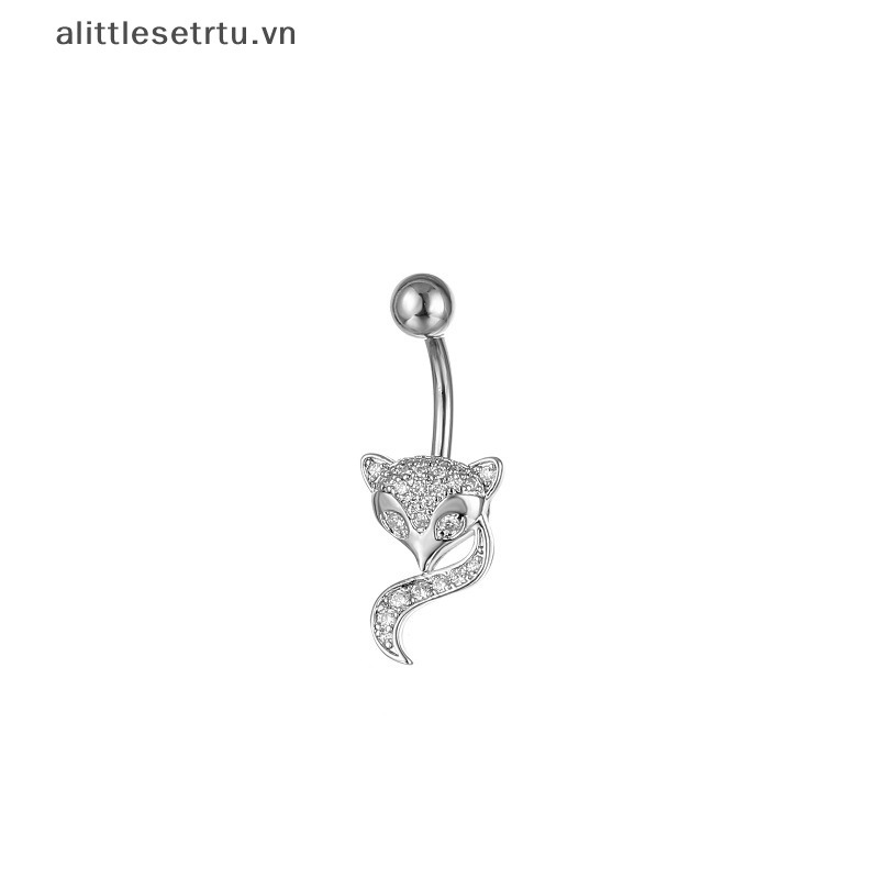 Khuyên Rốn Hình Con Cáo Đính Đá Zircon Quyến Rũ Thời Trang Cho Nam Và Nữ