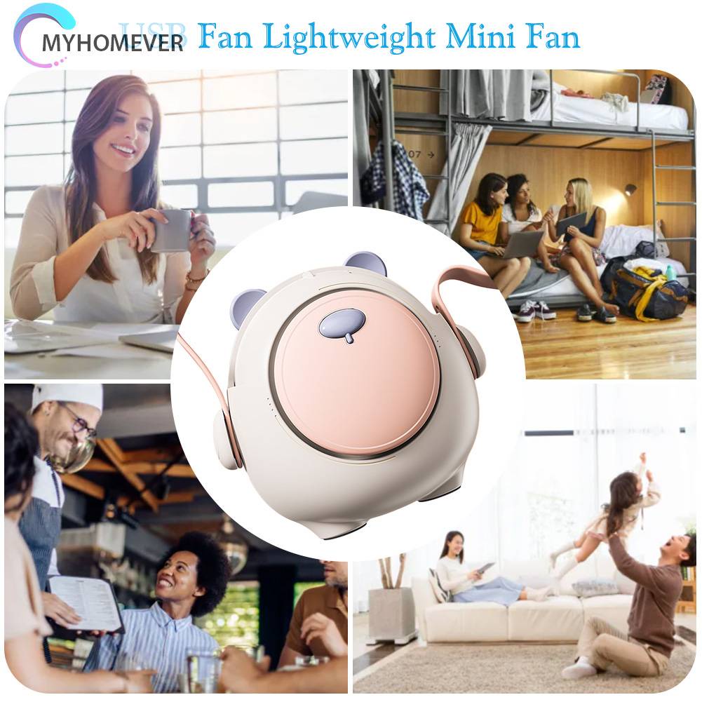 Quạt USB Thể Thao Mini 3 Tốc Độ 900mAh Có Thể Điều Chỉnh