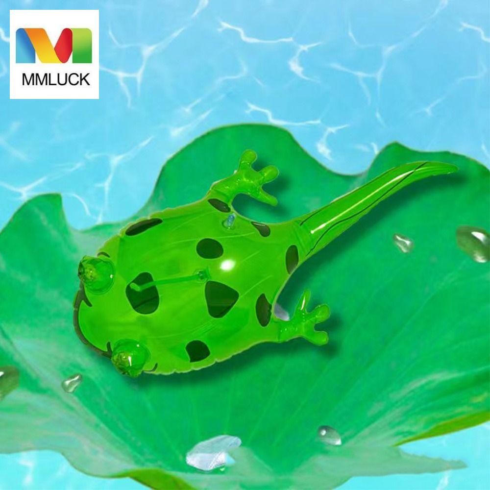 MMLUCK Đồ Chơi Bơm Hơi Bằng PVC Hình Ếch Hoạt Hình Có Đèn Phát Sáng Cho Trẻ Em