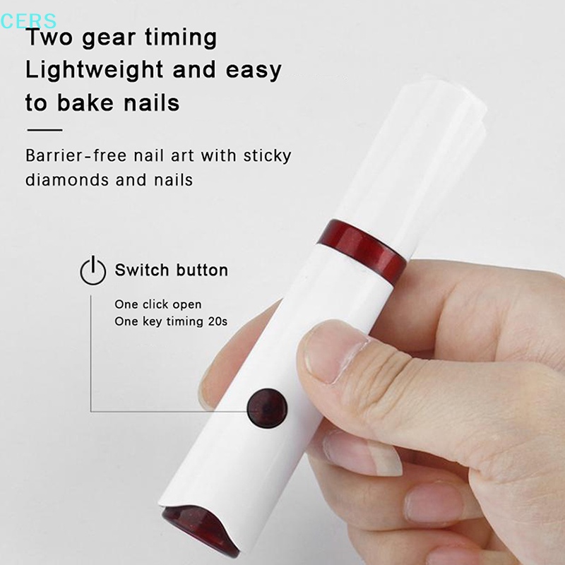 Máy Hong Khô Sơn Móng Tay Nhanh Chóng Mini Cầm Tay Có Đèn LED UV RS