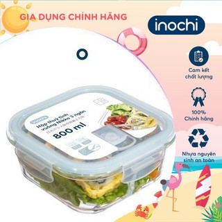 Hộp thuỷ tinh vuông Inochi - Nikko 800 ml