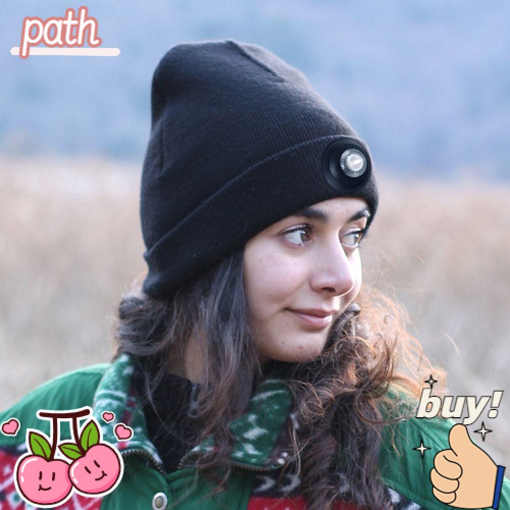 PATH Mũ Len Giữ Ấm Tích Hợp Đèn LED Tiện Dụng Thời Trang Thu Đông