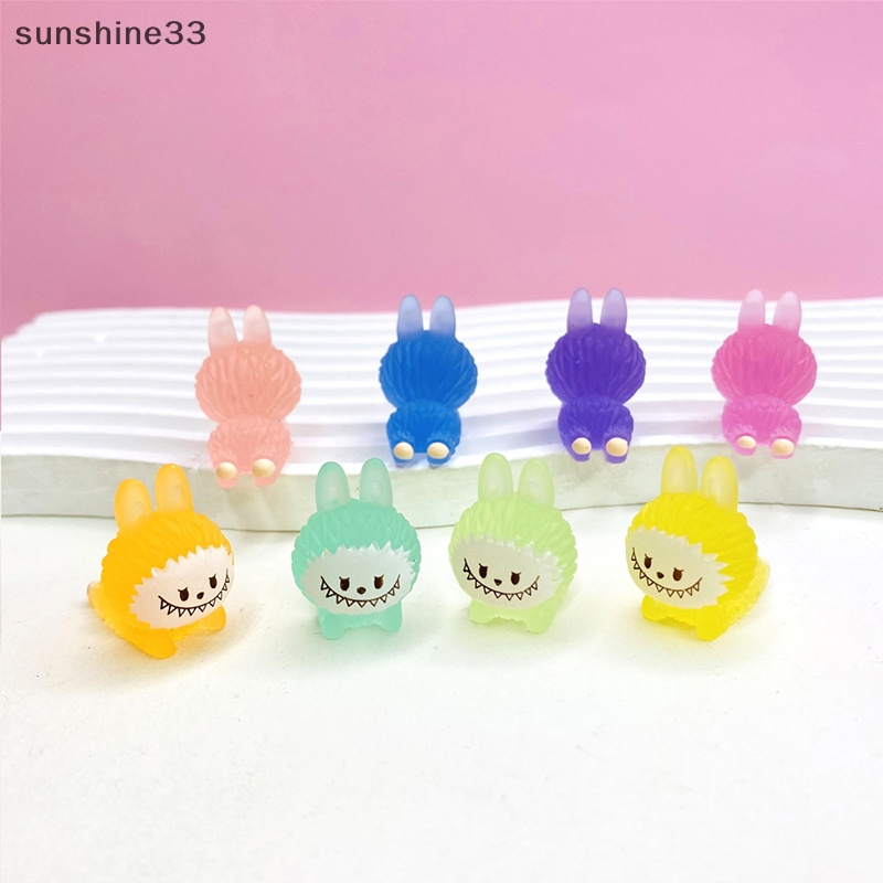 Bộ 2 Mô Hình Đồ Chơi Chú Lùn Hoạt Hình Màu Dạ Quang Mini Trang Trí Tiểu Cảnh