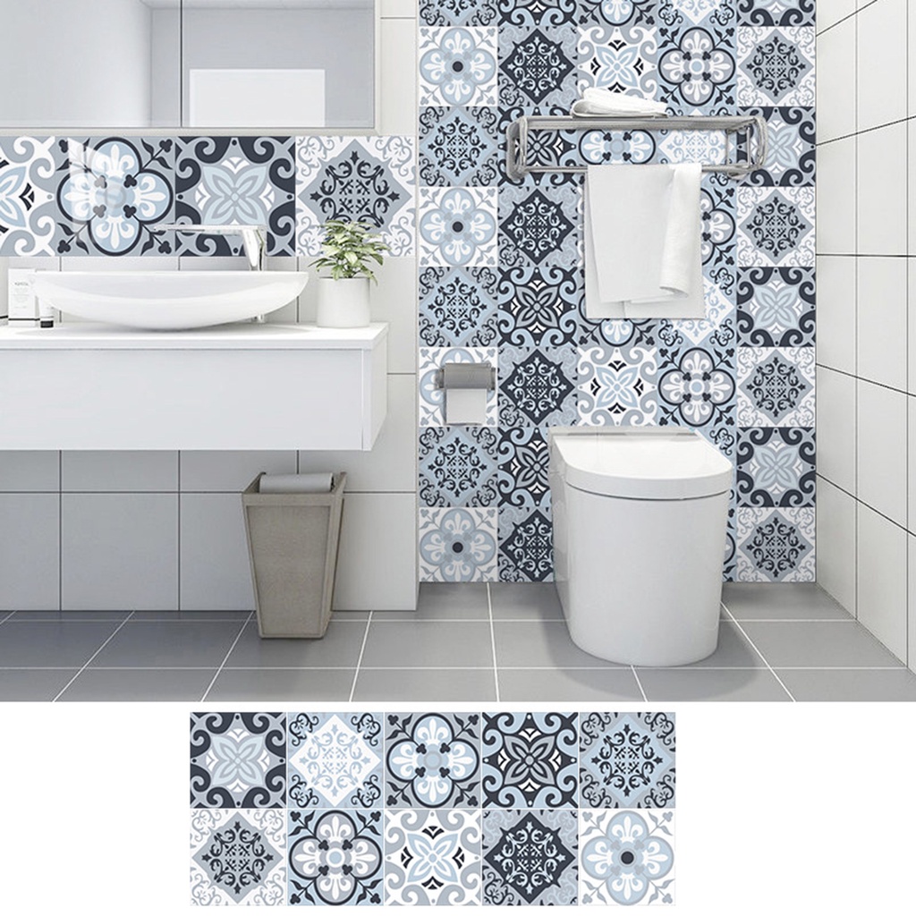 Bộ 10 Miếng Dán Tường Tự Dính Chống Nước Chống Ẩm Chống Dầu Chịu Nhiệt Độ Cứng Cao Trang Trí Nhà Cửa