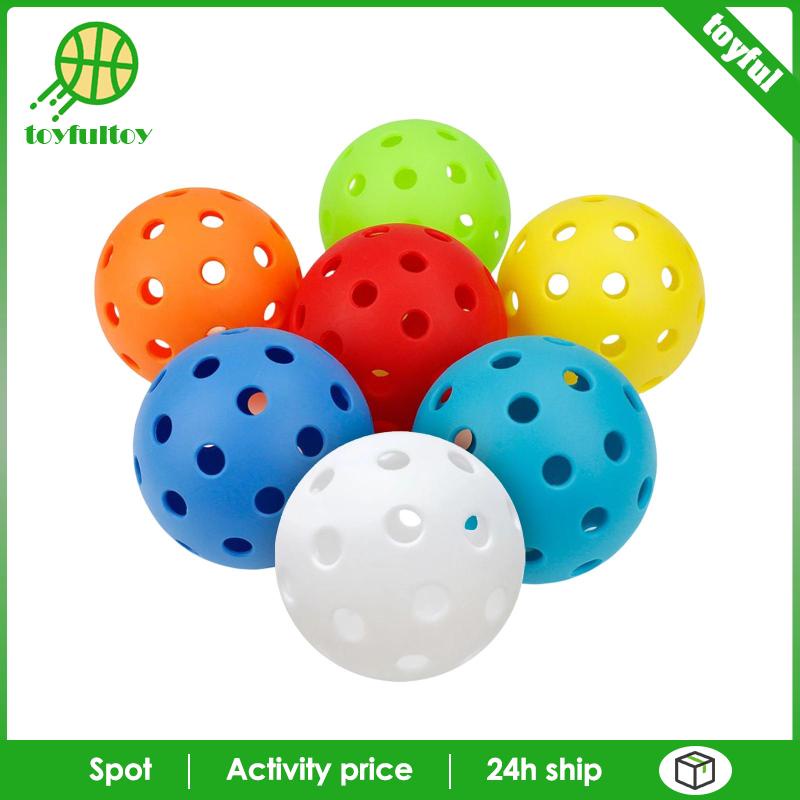 Bộ 7 Quả Bóng Pickleball 40 Lỗ Cho Trò Chơi Giải Trí Trong Nhà / Ngoài Trời