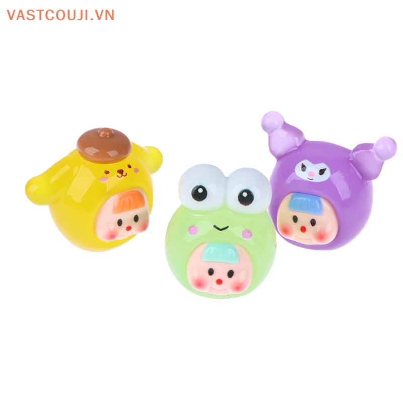 Mặt Trang Sức Nhựa Resin Mini 3D Hình Bé Gái Hoạt Hình DIY Sáng Tạo Dễ Thương