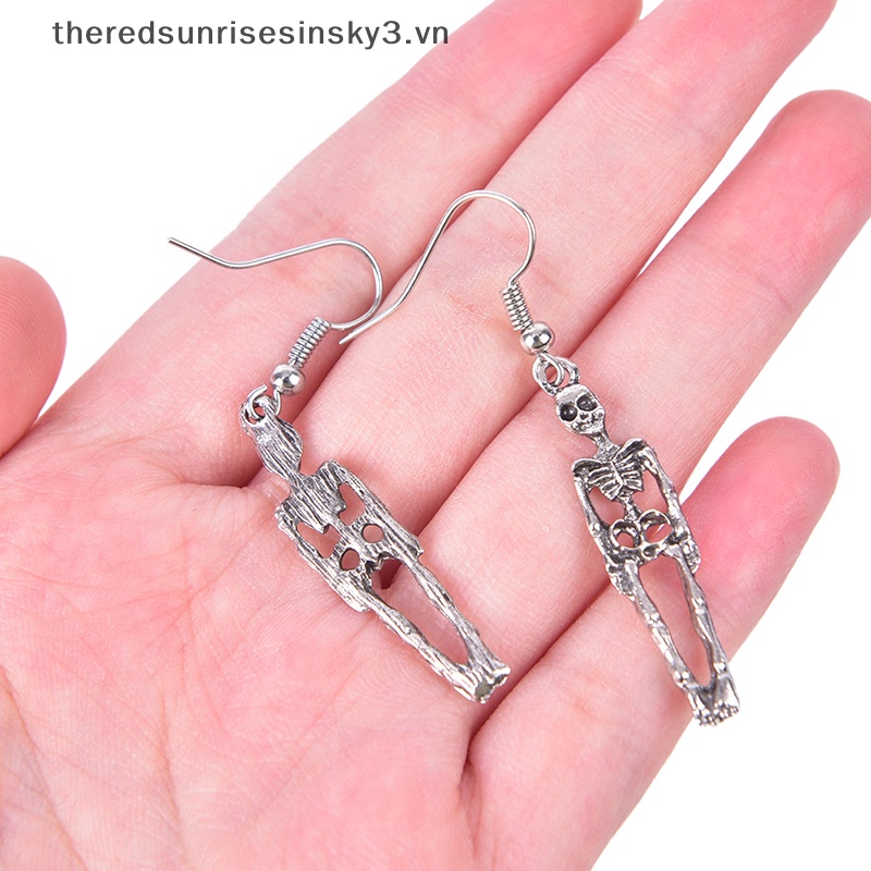 Bông Tai Hình Bộ Xương Phong Cách Cổ Điển Thời Trang Dự Tiệc Halloween Dành Cho Nữ