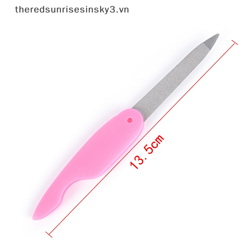 1 Cây Dũa Móng Tay Bằng Thép Không Gỉ Có Thể Gập Lại Thời Trang