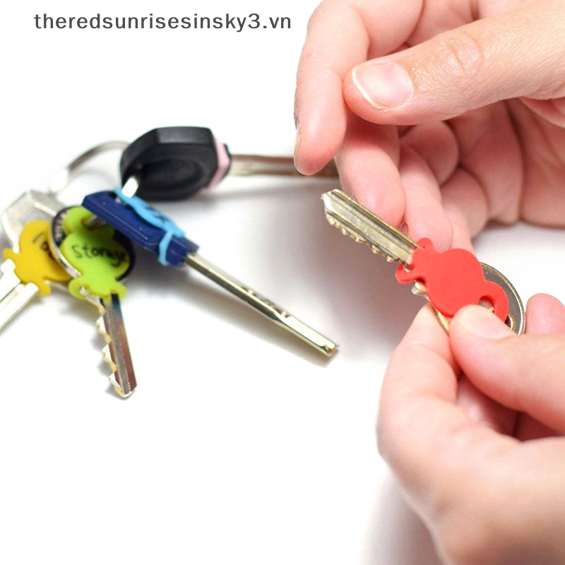 Bộ 12 Vỏ Bọc Chìa Khóa Bằng Silicon Nhiều Màu Sắc