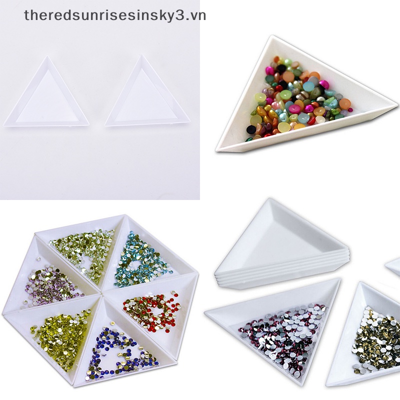 Bộ 2 Hộp Đựng Vật Dụng Hình Tam Giác Trang Trí Móng Tay Điện Thoại
