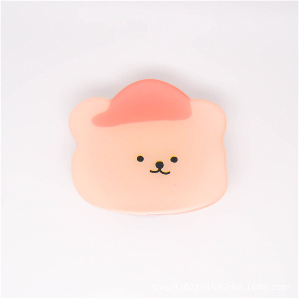 Giá Đỡ Điện Thoại Bằng Silicon Hình Tai Gấu / Xúc Xích / Trái Tim / Gấu Hoạt Hình Đáng Yêu