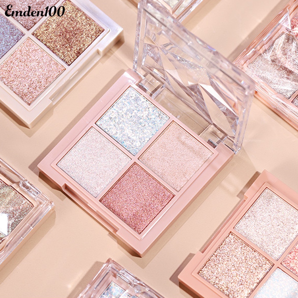 Bảng Phấn Mắt EMDEN 7.2g Bốn Màu Bóng Phong Cách Mùa Hè Cho Salon Làm Đẹp