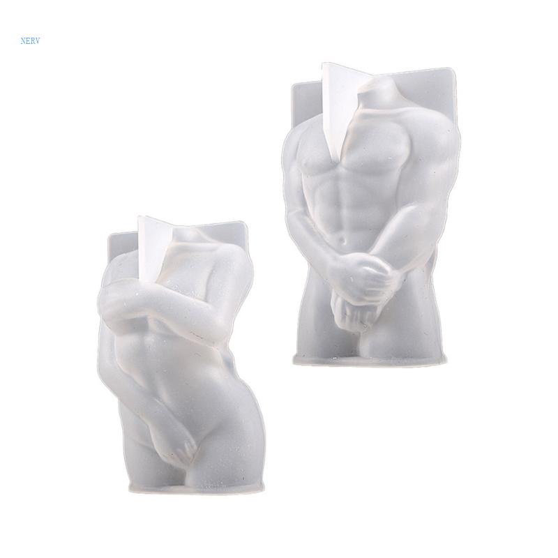 Khuôn Silicone Làm Nến Xà Phòng Hình Cơ Thể Người 3D DIY