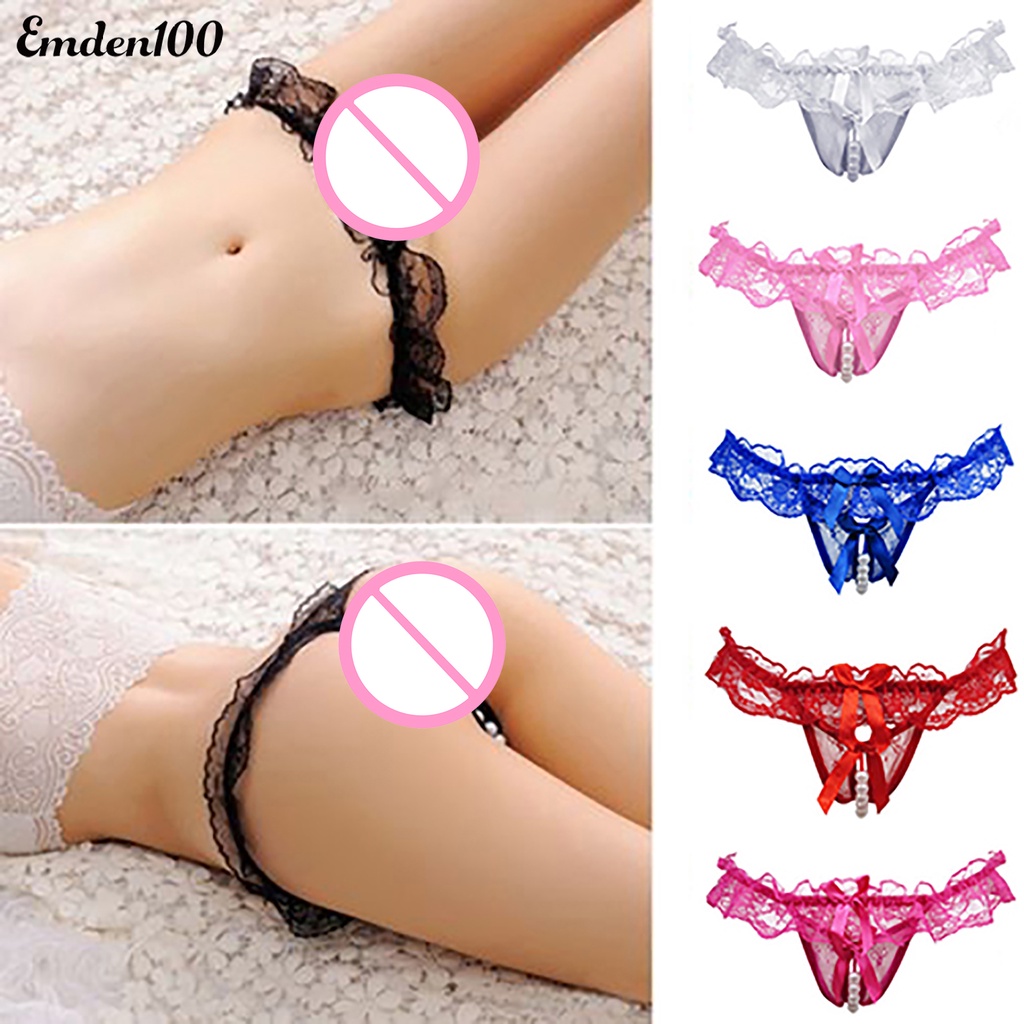 Quần Lót Ren Đính Ngọc Trai Gợi Cảm Cho Nữ