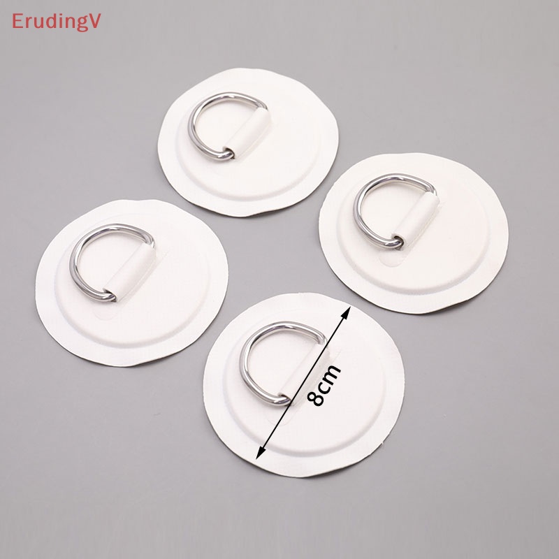 [ErudingV] Set 4 Miếng Đệm Tròn PVC Dán Sàn Thuyền Dinghy Có Vòng Chữ D