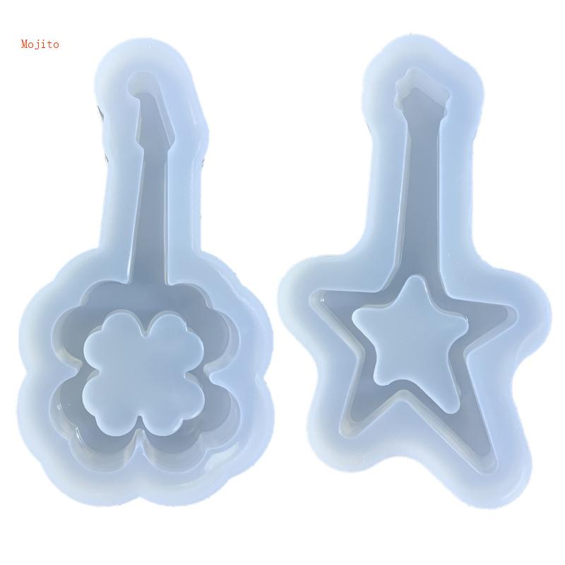 Khuôn Silicone Hình Cỏ Bốn Lá / Ngôi Sao / Đàn Ghita DIY