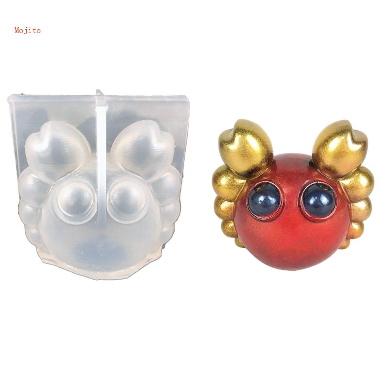 Khuôn Làm Nến / Xà Phòng Hình Cua 3D Bằng Silicon Dễ Thương Trang Trí Nhà Cửa