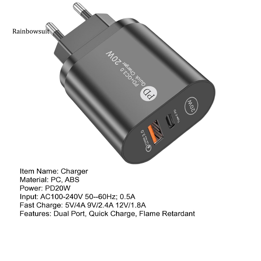 Bộ Sạc Nhanh PD Type-C Thông Dụng Cho Điện Thoại Di Động / Văn Phòng