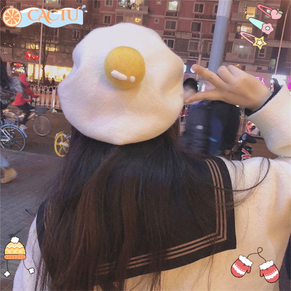 CACTU Mũ Beret Len Thời Trang Thu Đông Dễ Thương Cho Bé Trai