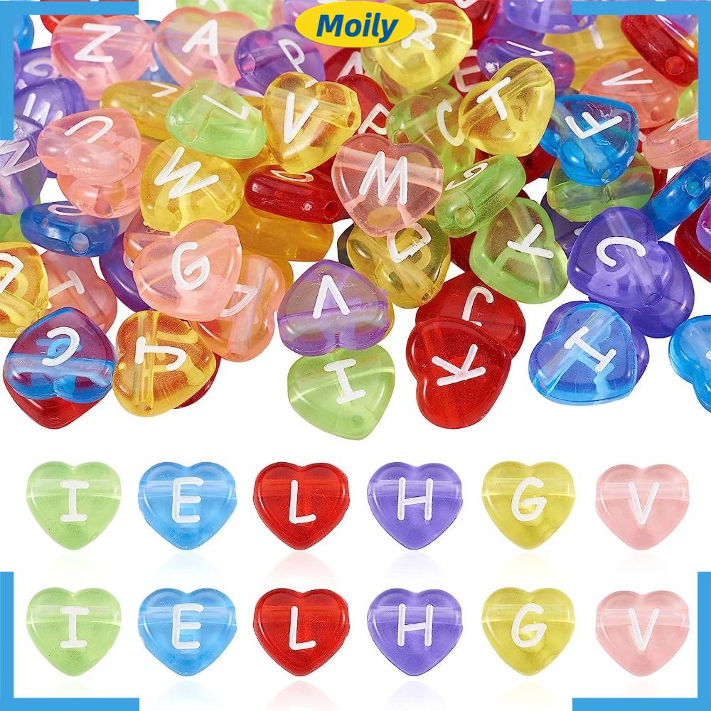 Set 100 Hạt Xỏ Lỗ 10mm Bằng Acrylic Nhiều Màu Sắc Dùng Để Làm Đồ Trang Sức