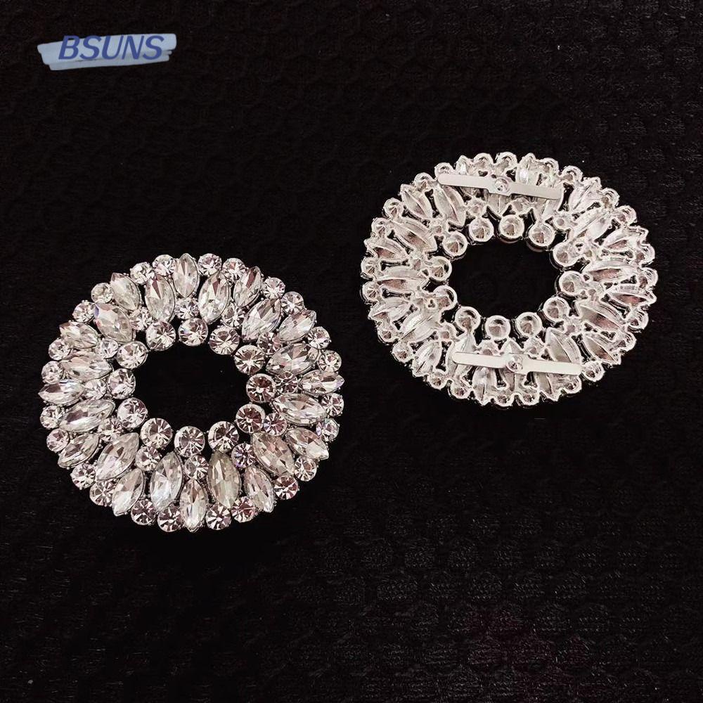 BSUNS Set 2 Khóa Kẹp Giày Cao Gót Đính Đá Sang Trọng Cho Cô Dâu