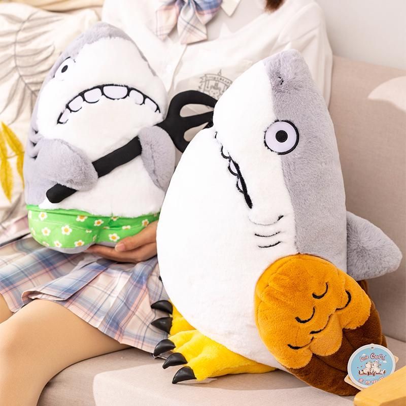 Búp Bê Nhồi Bông Hình Cá Mập / Cá Mập / Dưa Hấu / Cá Mập Douyin Vui Nhộn Dùng Làm Quà Tặng Sinh Nhật Cho Bé