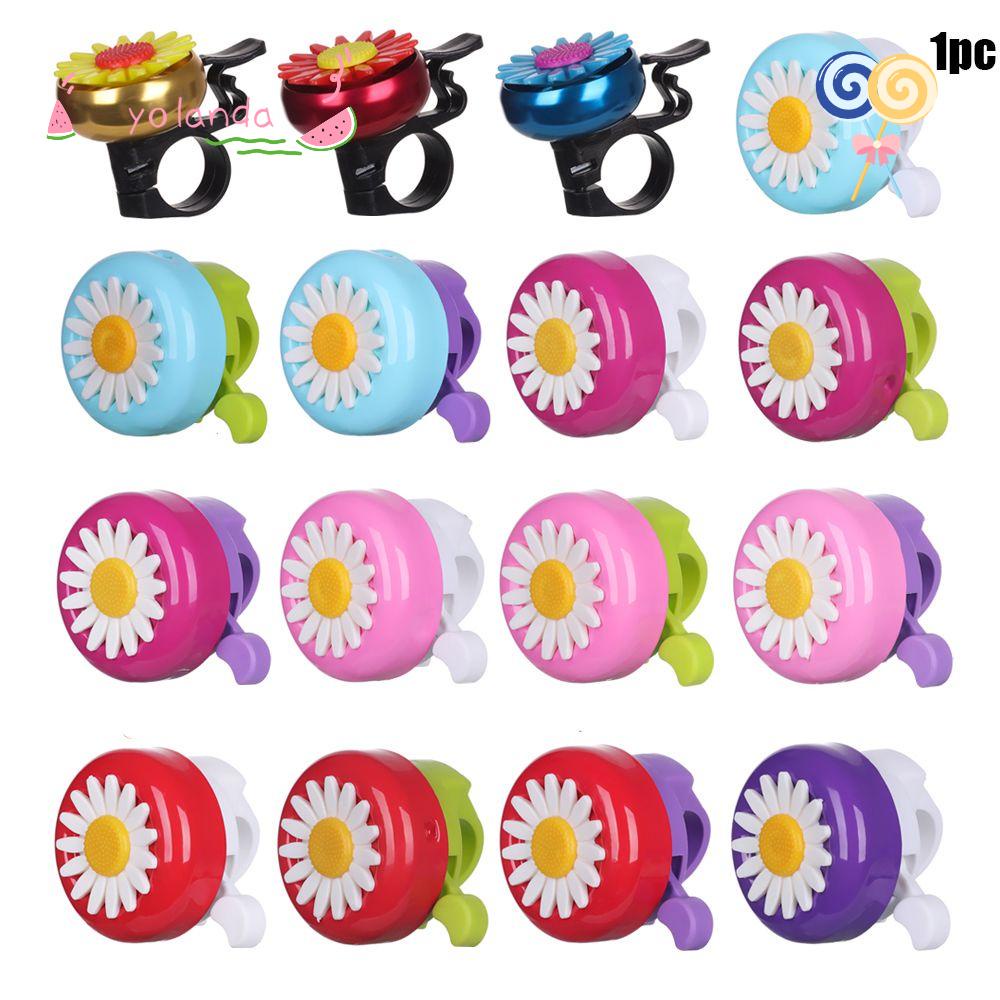 YOLA 1 Còi Xe Đạp Hình Hoa Cúc Bằng Nhựa Hợp Kim Có Âm Thanh Vui Nhộn Cho Bé