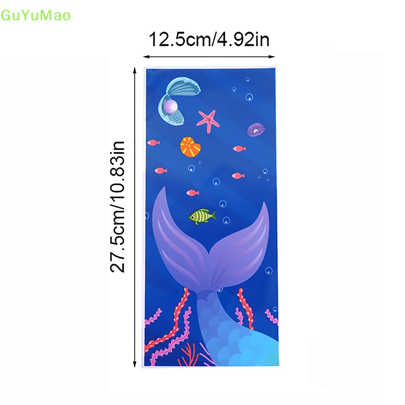 Set 50 Túi Đựng Bánh Kẹo Chủ Đề Nàng Tiên Cá