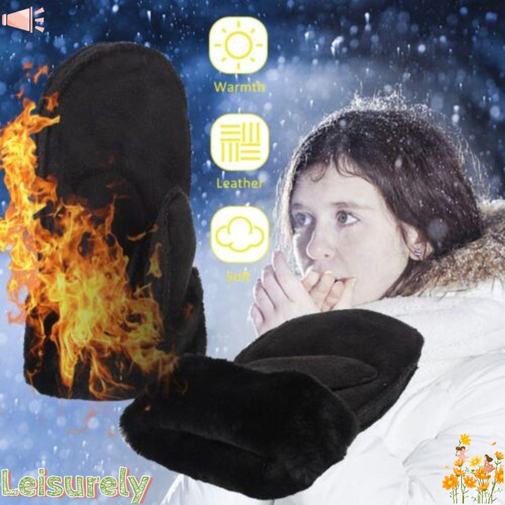 LEILY Găng Tay Dày Mềm Mại Chống Đóng Băng Cho Nam