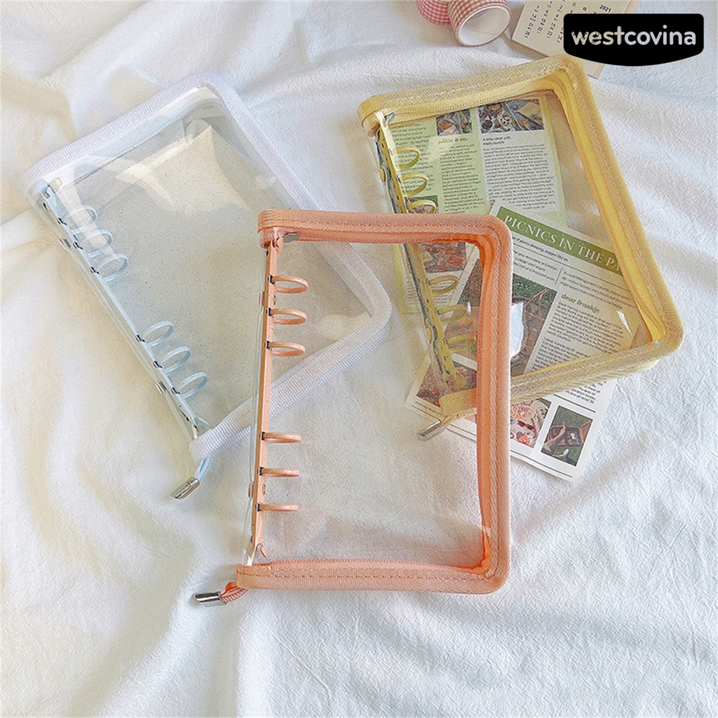 [WSTN] [WSTN]✎Túi Đựng Tài Liệu / Nhật Ký Cỡ A5 / A6 Chống Thấm Nước Màu Sắc Macaron Có Khóa Kéo Tiện Dụng