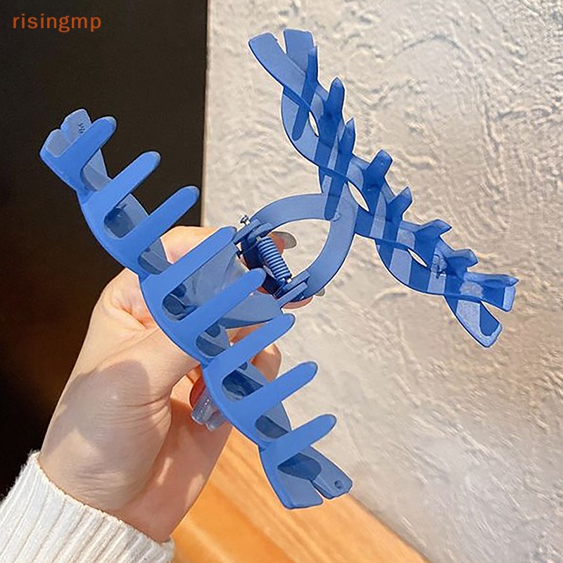 Kẹp Càng Cua Màu Xanh Dương Kích Thước Lớn Thanh Lịch Cho Nữ