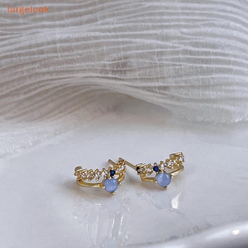 Bông Tai Đính Đá Opal Ngọc Trai Thời Trang Hàn Quốc Dành Cho Nữ